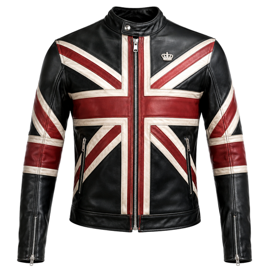 Men's Union Premium British Flag Motorcycle Jacket