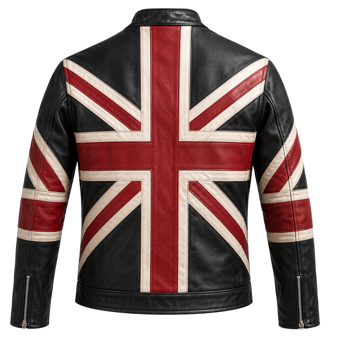 Men's Union Premium British Flag Motorcycle Jacket
