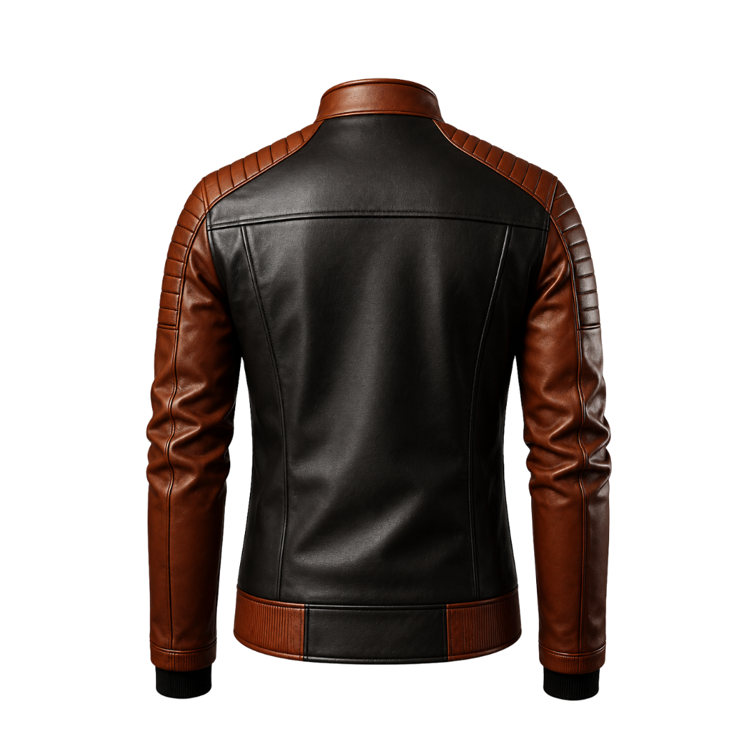 Velocity 17 Dual-Tone Leather Racer Jacket