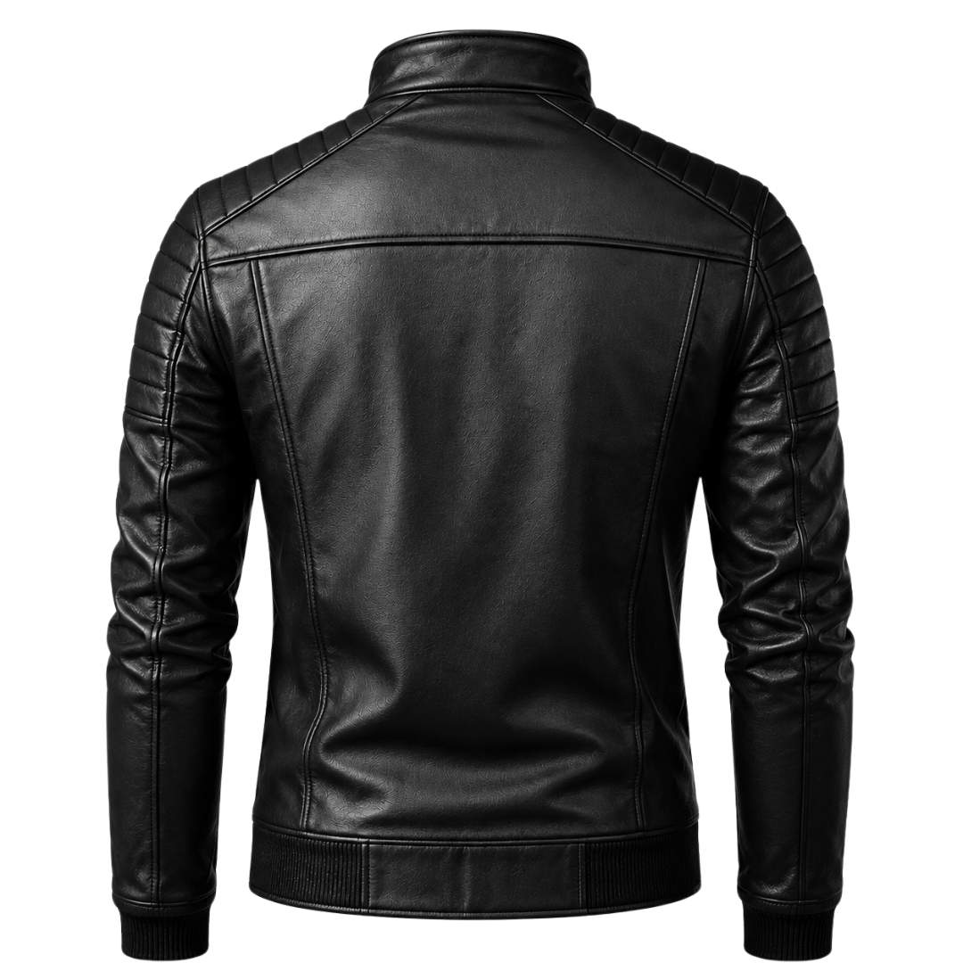 Shadow Rider Black Leather Jacket