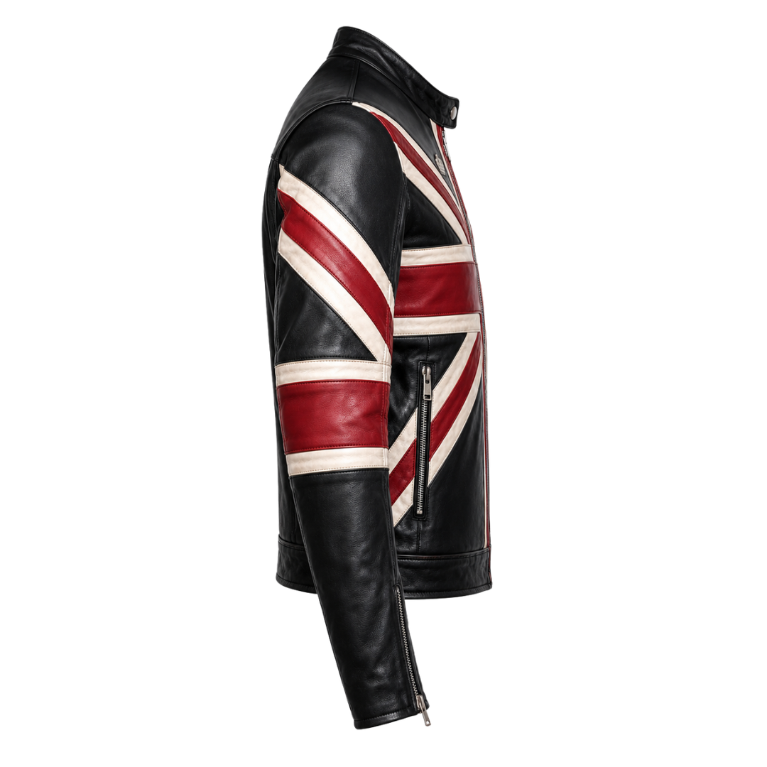 Men's Union Premium British Flag Motorcycle Jacket
