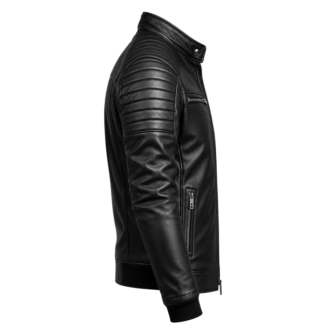 Shadow Rider Black Leather Jacket