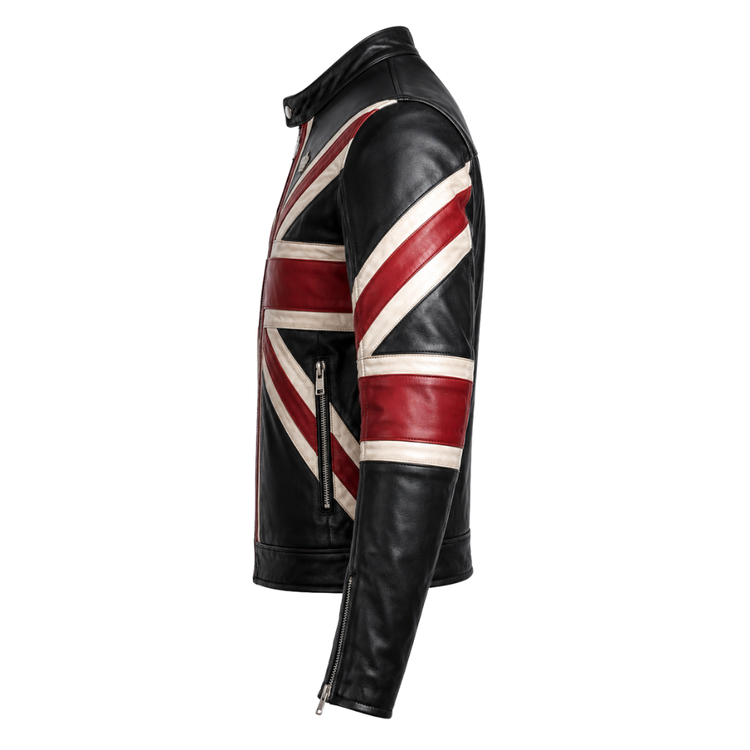 Men's Union Premium British Flag Motorcycle Jacket