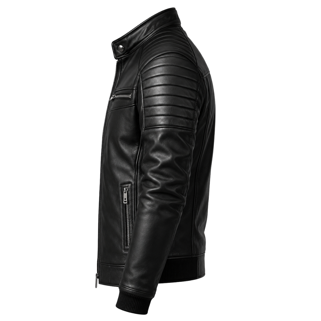 Shadow Rider Black Leather Jacket